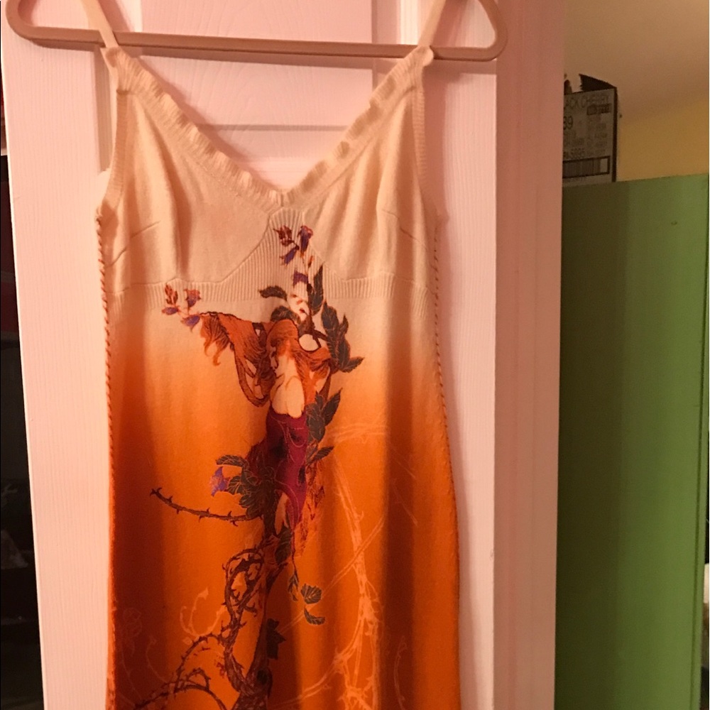 Raw Cashmere Spaghetti Strap Dress